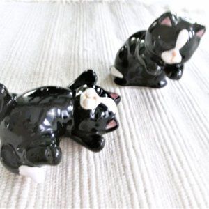 Vintage Takahashi Porcelain Kittens Salt & Pepper Shakers